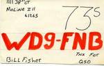 Bill Fisher (W4AN-SK) QSL card from 1977.