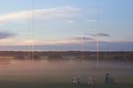 Morning fog covers the 80M 4-Square Array